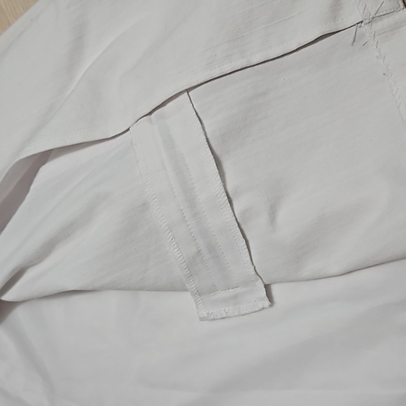 Roz & Ali White Open Textured Blazer With Padded Shoulders Size 3X #W-723 - Picture 12 of 15